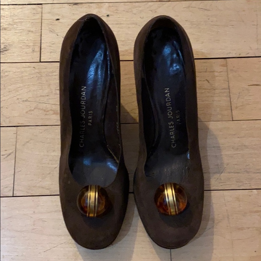 Charles Jourdan Vintage Suede Heels 6